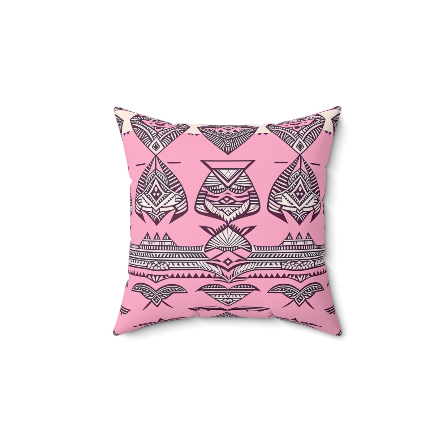 Emma Custom Polynesian Style Prints Faux Suede Square Pillow, Custom Hawaiian Keiki Print Faux Suede Square Pillow, Decorative Square Throw Pillow,