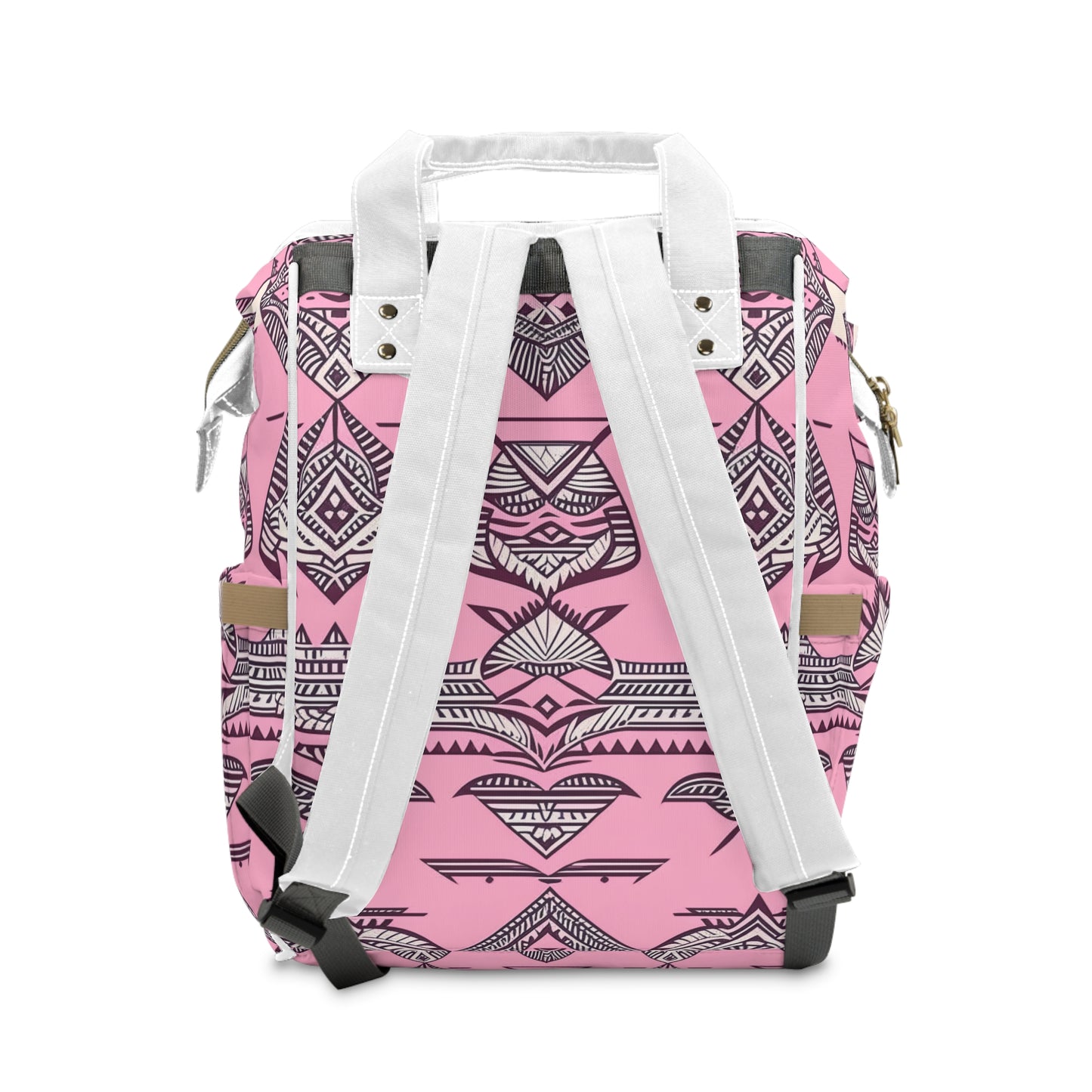 Emma Custom Polynesian Style Print Multifunctional Diaper Backpack, Custom Hawaiian Keiki Print Multifunctional Diaper Backpack, Diaper Bags, Backpacks, Beach Bags, Beach Essentials