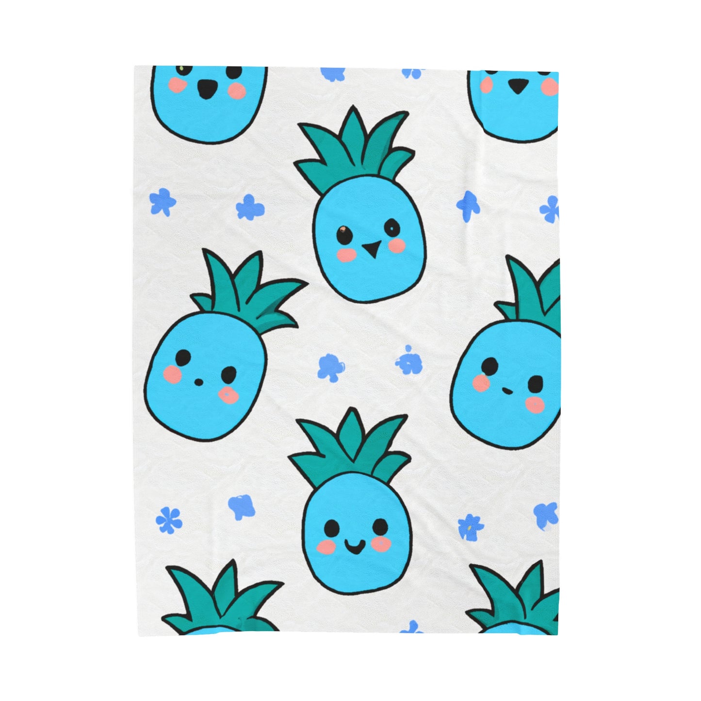 Pina Azul Custom Hawaiian Keiki Print Velveteen Plush Blanket, Bedspread, Hawaiian Home Decor, Living Room Decor, Bedroom Decor