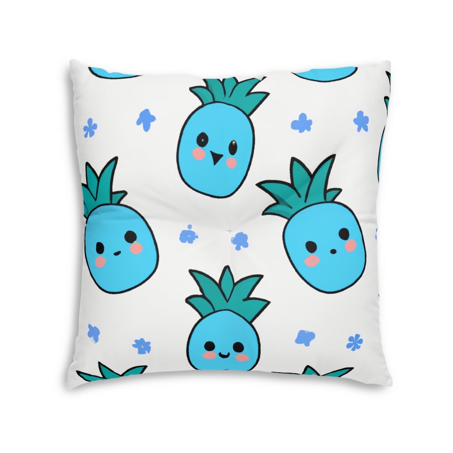 Pina Azul Custom Hawaiian Keiki Print Square Tufted Floor Pillow, Island Decor, Hawaiian Decor, Nursery Decor, Kids Room Decor, Bedroom Decor