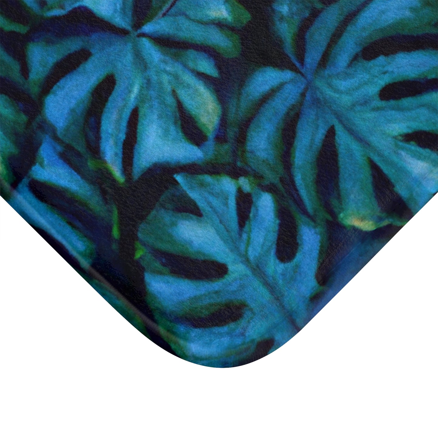 Po Monstera Custom Hawaiian Print Memory Foam Bath Mat, Matching Bathroom Sets