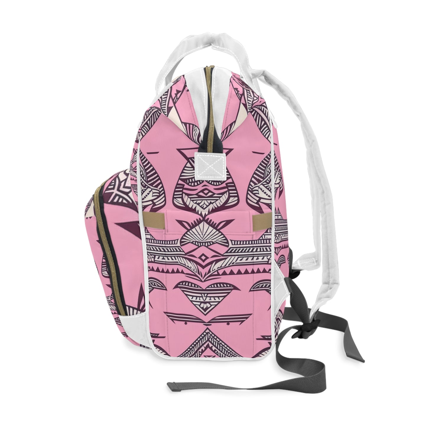 Emma Custom Polynesian Style Print Multifunctional Diaper Backpack, Custom Hawaiian Keiki Print Multifunctional Diaper Backpack, Diaper Bags, Backpacks, Beach Bags, Beach Essentials