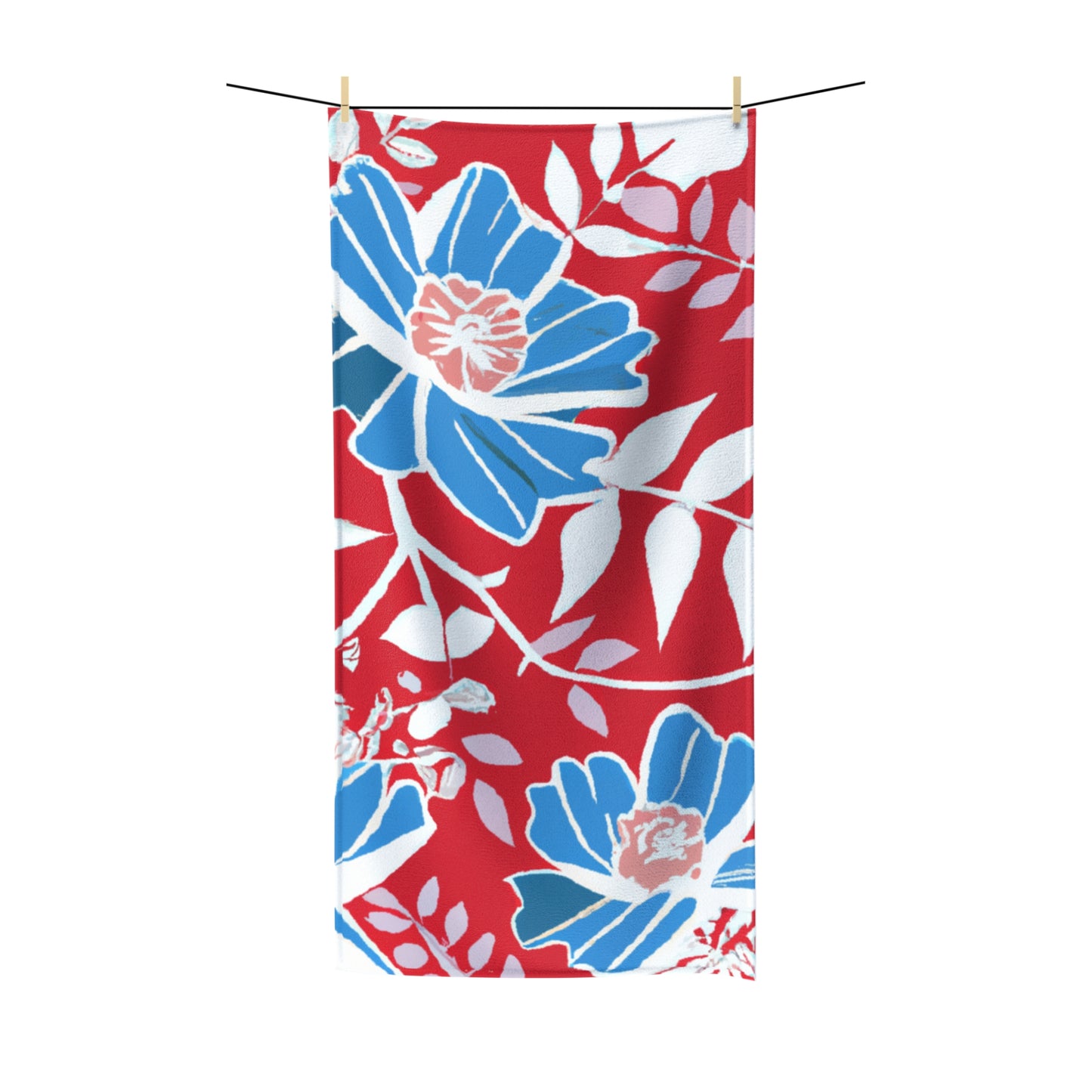 Ula Lani Custom Vintage Tropical Design Polycotton Towel, Custom Hawaiian Print Poly-Cotton Towel, Bath Towel, Bathroom Sets, Matching Bathroom Sets