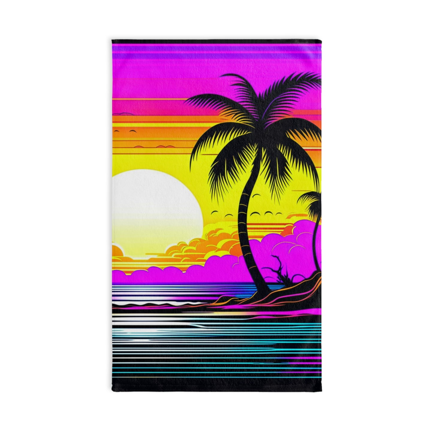 New Wave Custom Hawaiian Print Hand Towel,Bath Towel, Bathroom Sets, Matching Bathroom Sets