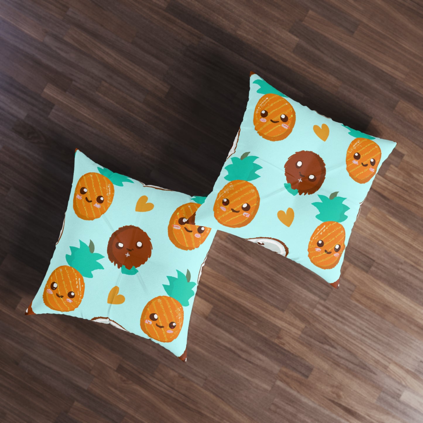 Coco and Pina Custom Hawaiian Keiki Print Square Tufted Floor Pillow, Island Decor, Hawaiian Decor, Nursery Decor, Kids Room Decor, Bedroom Decor