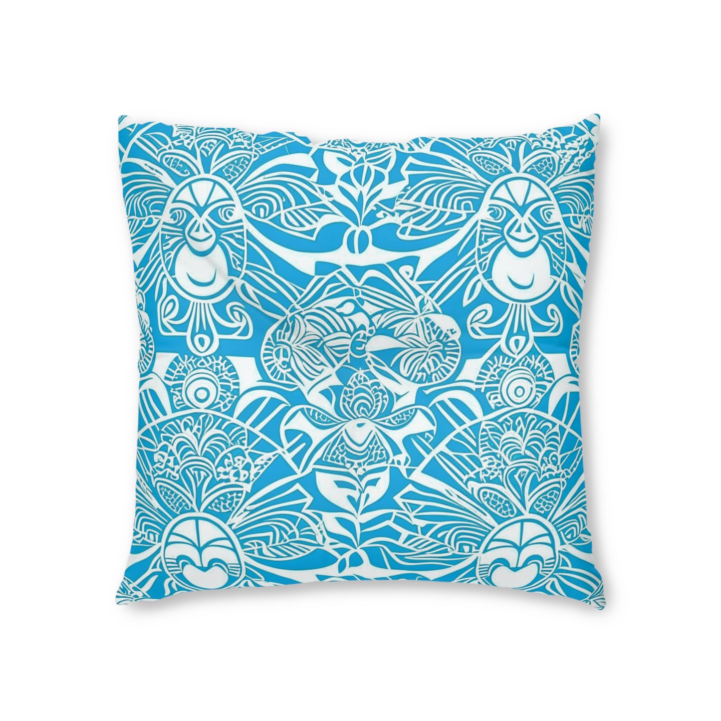 Enara Custom Polynesian Style Prints Tufted Floor Pillow Square, Custom Hawaiian Keiki Print Square Tufted Floor Pillow, Island Decor, Hawaiian Decor, Nursery Decor, Kids Room Decor, Bedroom Decor