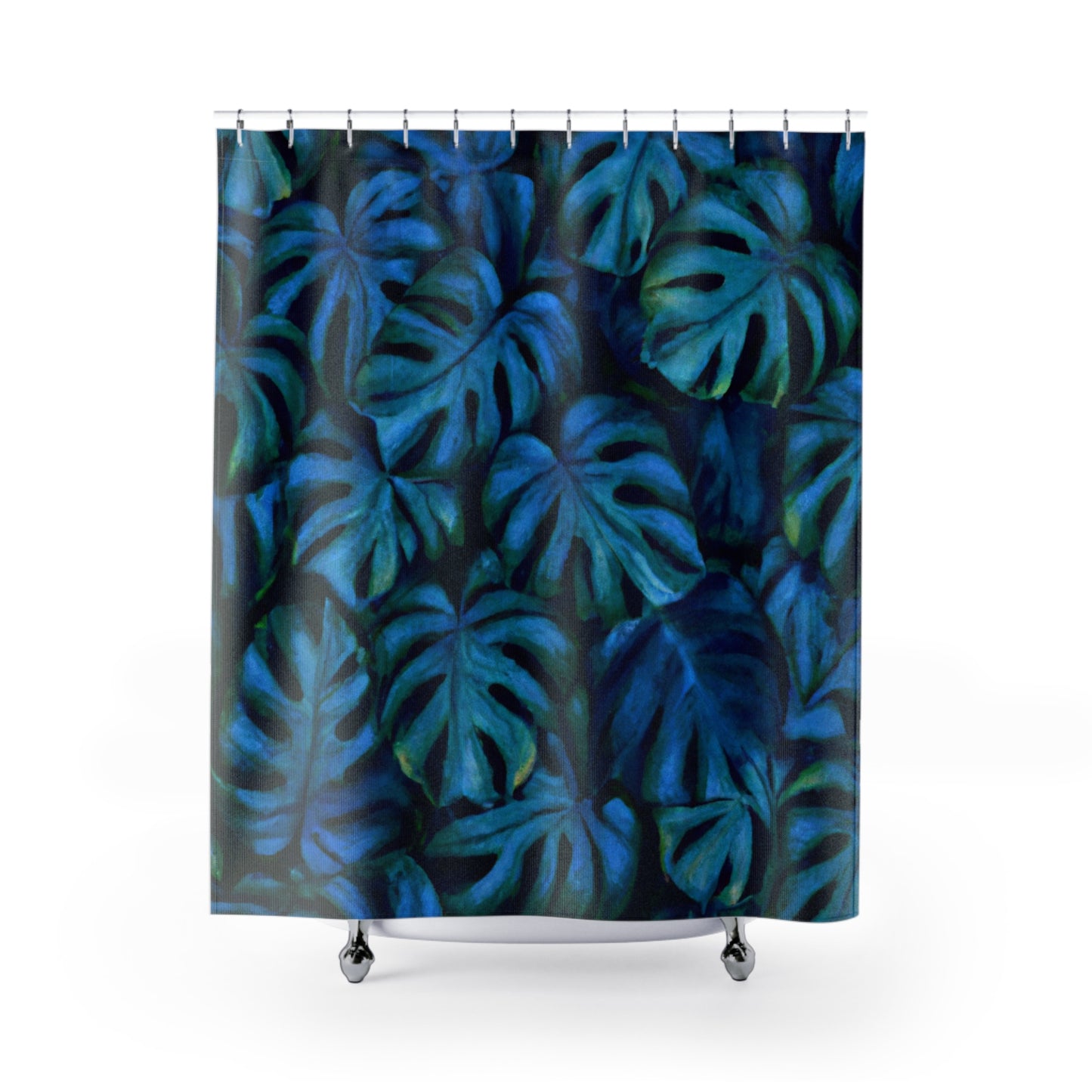 Po Monstera Custom Hawaiian Print Shower Curtains, Matching Bathroom Sets, Shower Curtains, Bathroom Sets