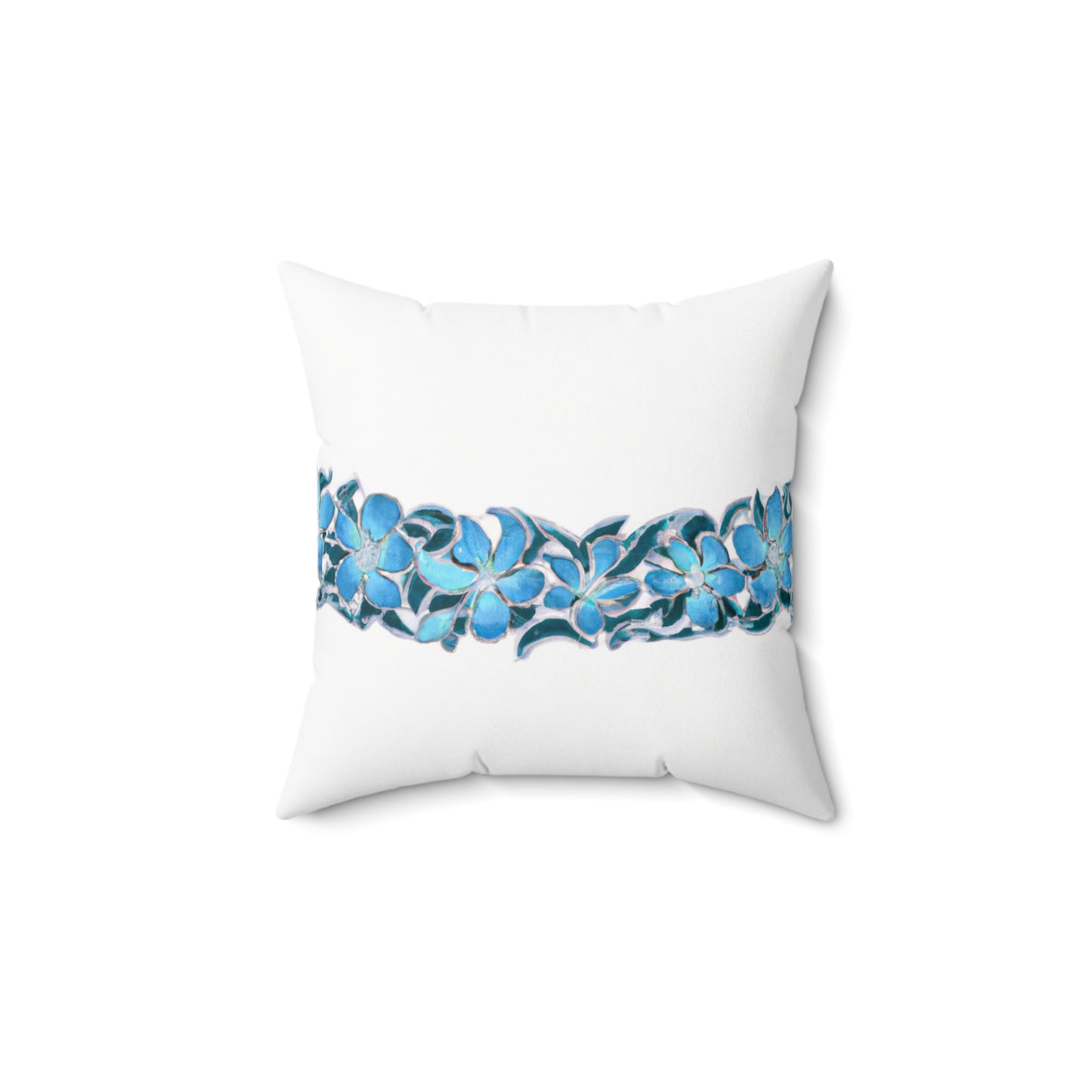 Blue Hawaii Custom Hawaiian Keiki Print Faux Suede Square Pillow, Decorative Square Throw Pillow,