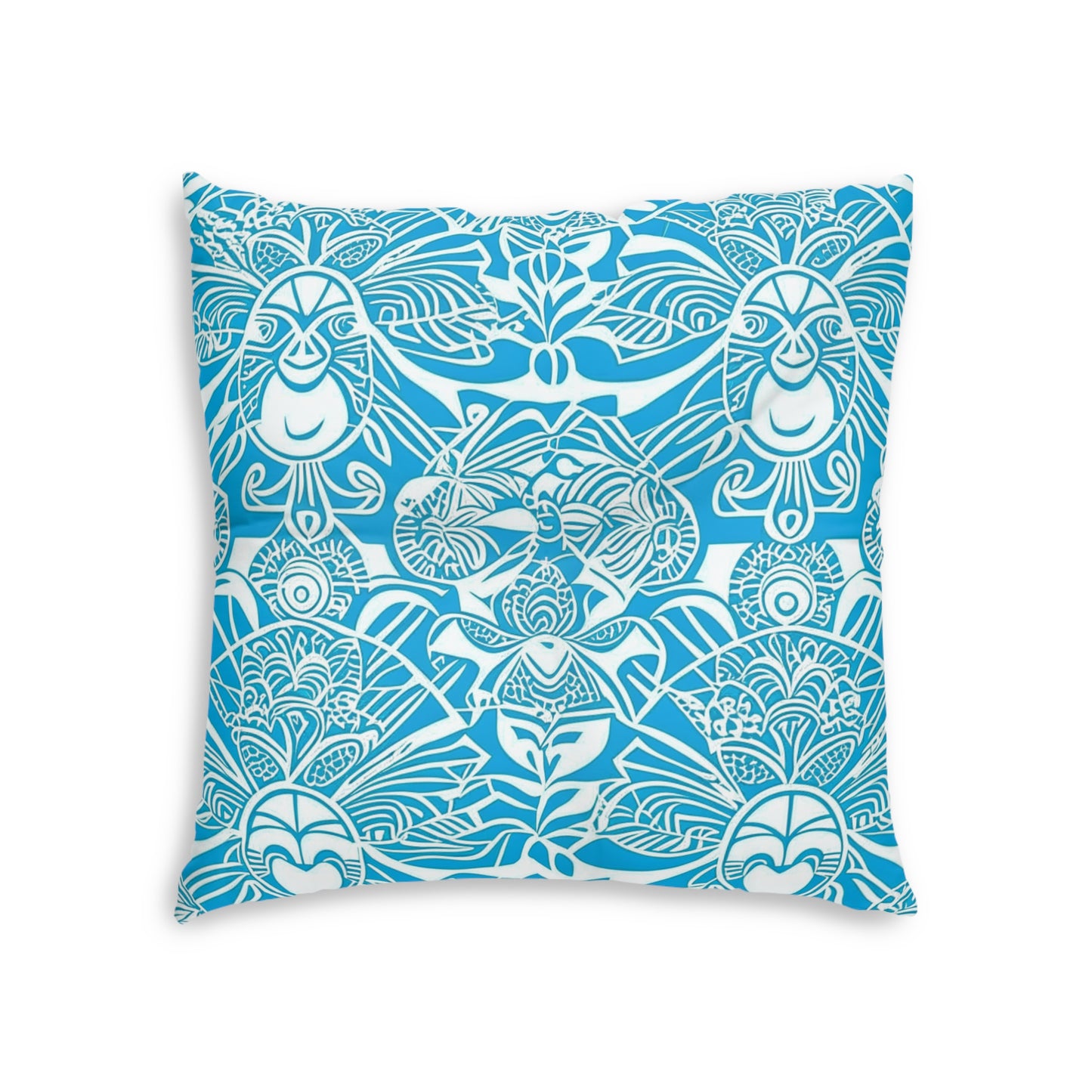 Enara Custom Polynesian Style Prints Tufted Floor Pillow Square, Custom Hawaiian Keiki Print Square Tufted Floor Pillow, Island Decor, Hawaiian Decor, Nursery Decor, Kids Room Decor, Bedroom Decor