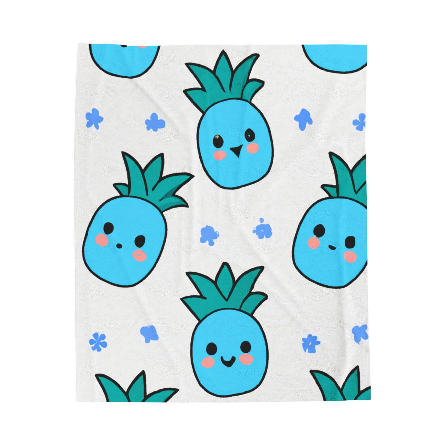 Pina Azul Custom Hawaiian Keiki Print Velveteen Plush Blanket, Bedspread, Hawaiian Home Decor, Living Room Decor, Bedroom Decor