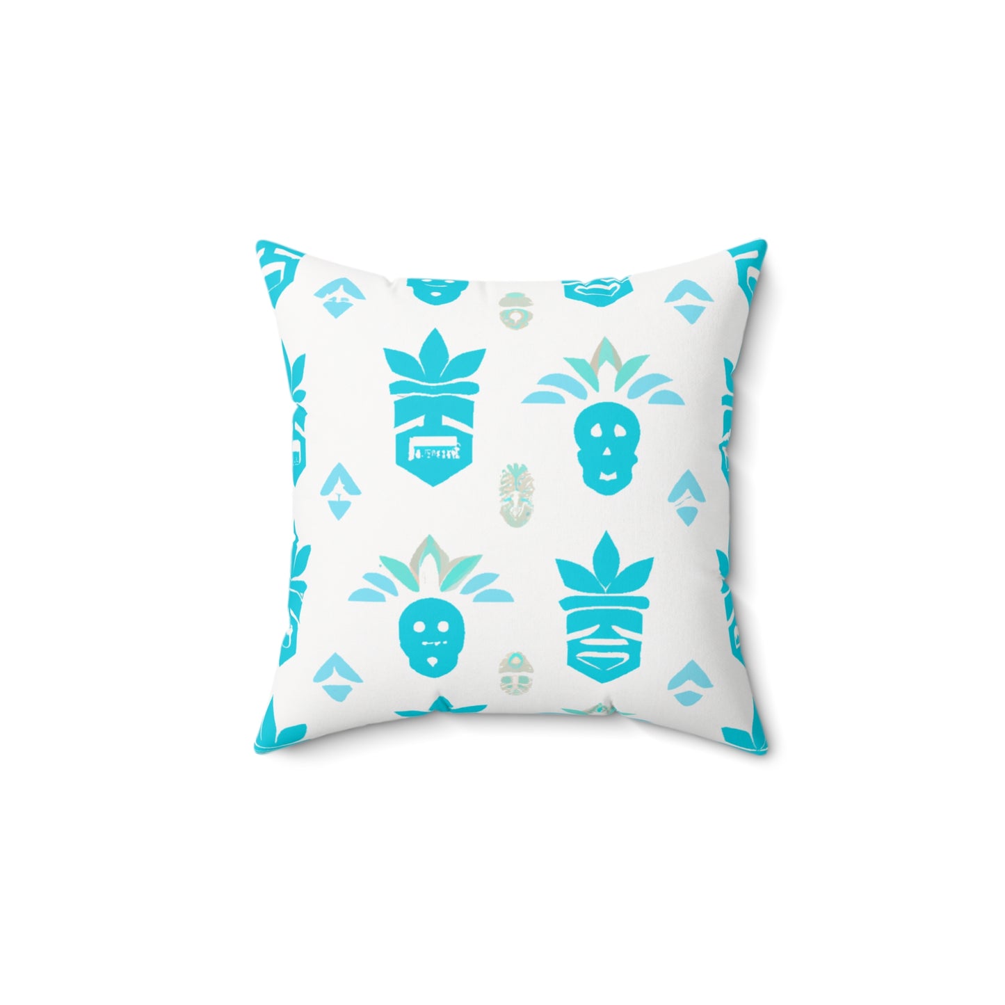 Blue Tiki Custom Hawaiian Keiki Print Faux Suede Square Pillow, Decorative Square Throw Pillow,