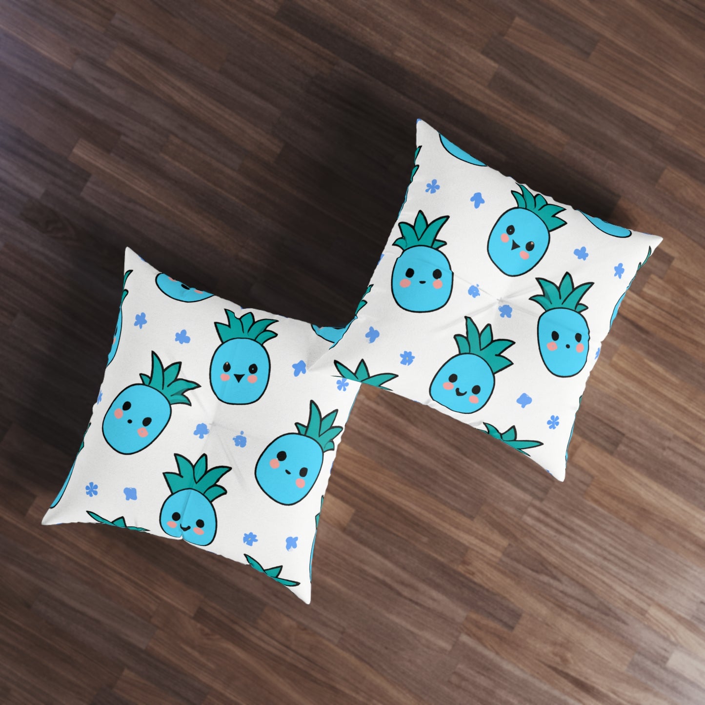 Pina Azul Custom Hawaiian Keiki Print Square Tufted Floor Pillow, Island Decor, Hawaiian Decor, Nursery Decor, Kids Room Decor, Bedroom Decor