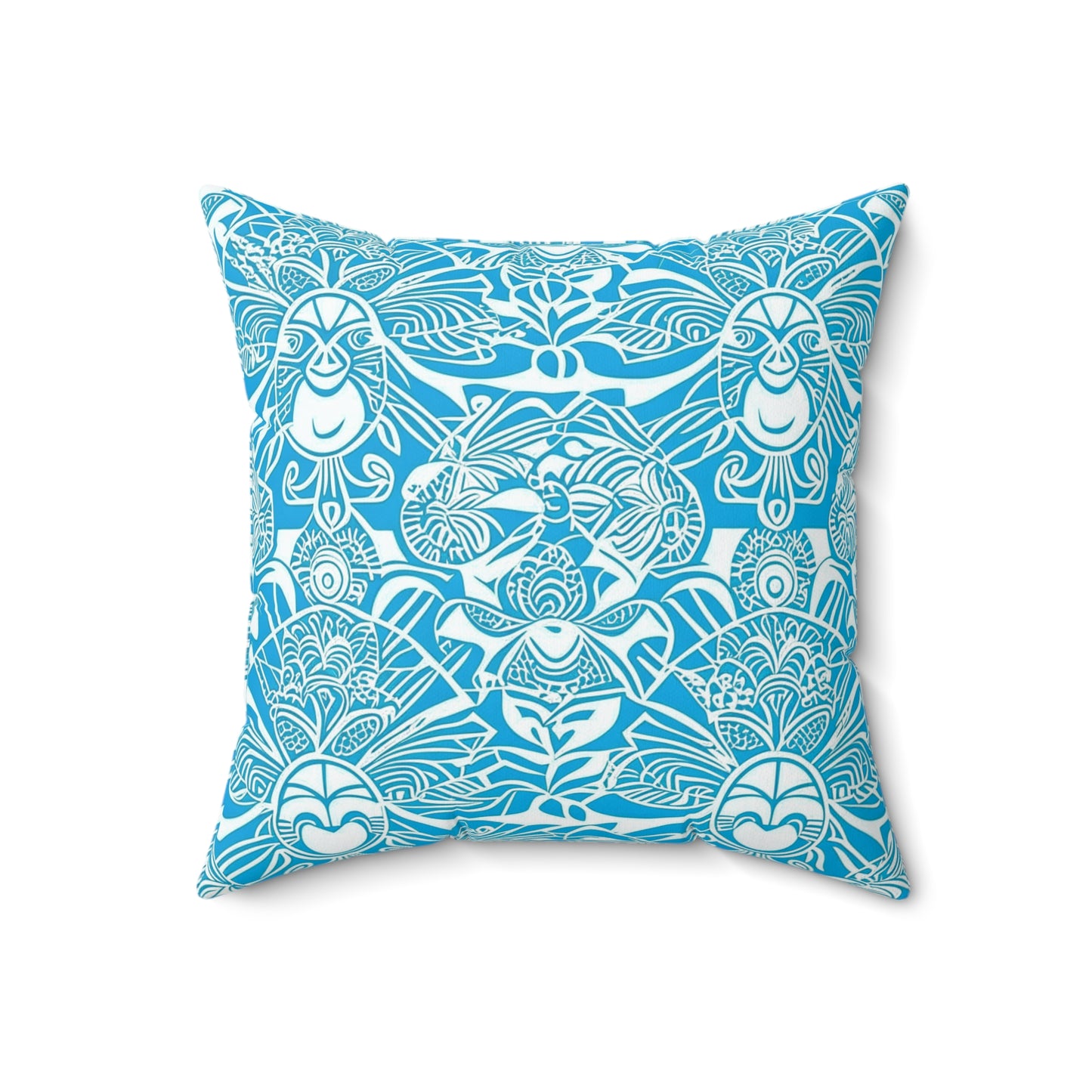 Enara Custom Polynesian Style Prints Faux Suede Square Pillow, Custom Hawaiian Keiki Print Faux Suede Square Pillow, Decorative Square Throw Pillow,