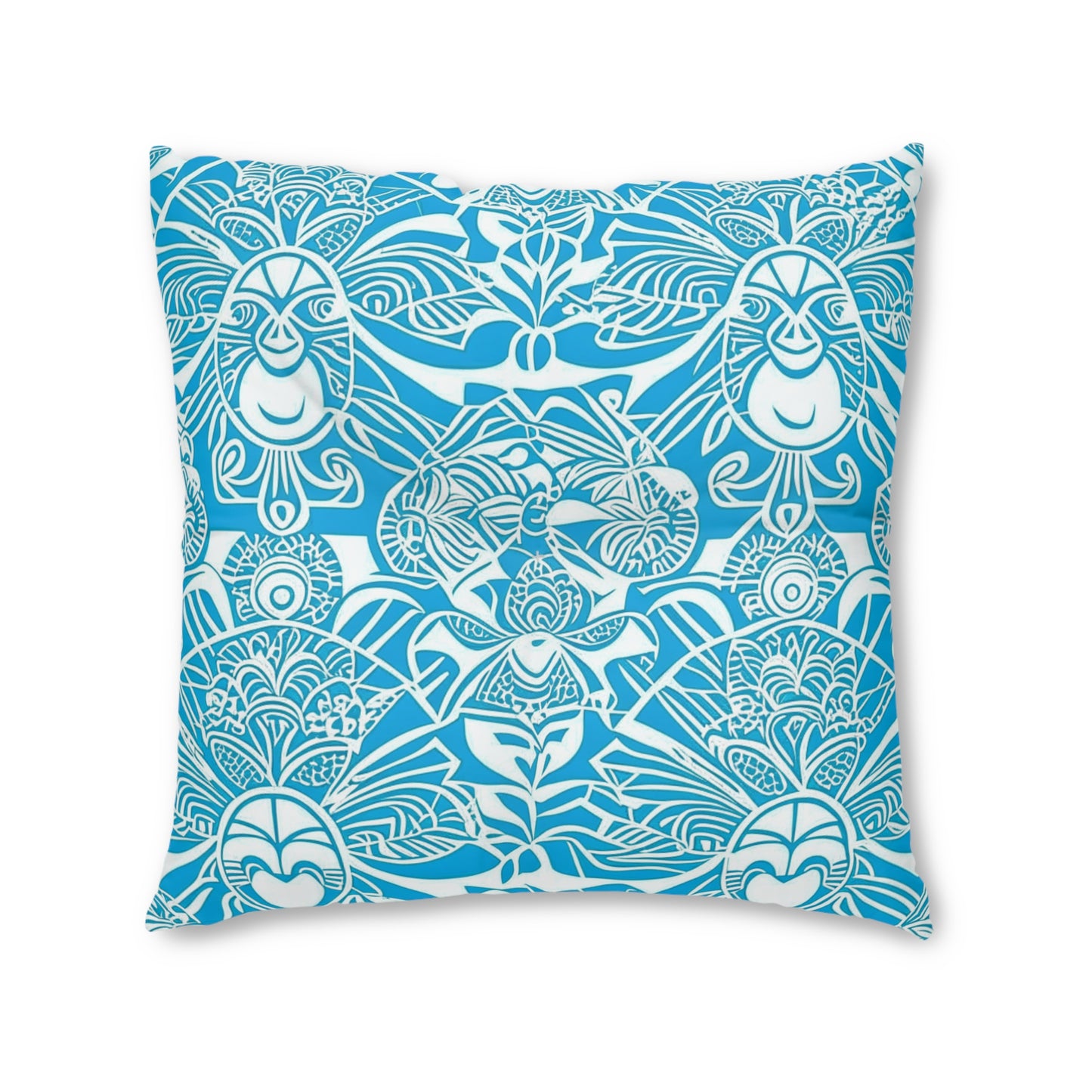 Enara Custom Polynesian Style Prints Tufted Floor Pillow Square, Custom Hawaiian Keiki Print Square Tufted Floor Pillow, Island Decor, Hawaiian Decor, Nursery Decor, Kids Room Decor, Bedroom Decor