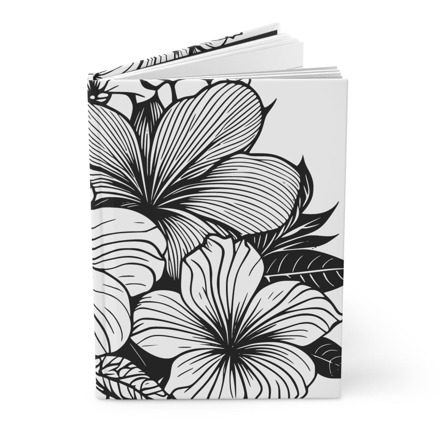 Large Tropical Black and White Custom Design Journal