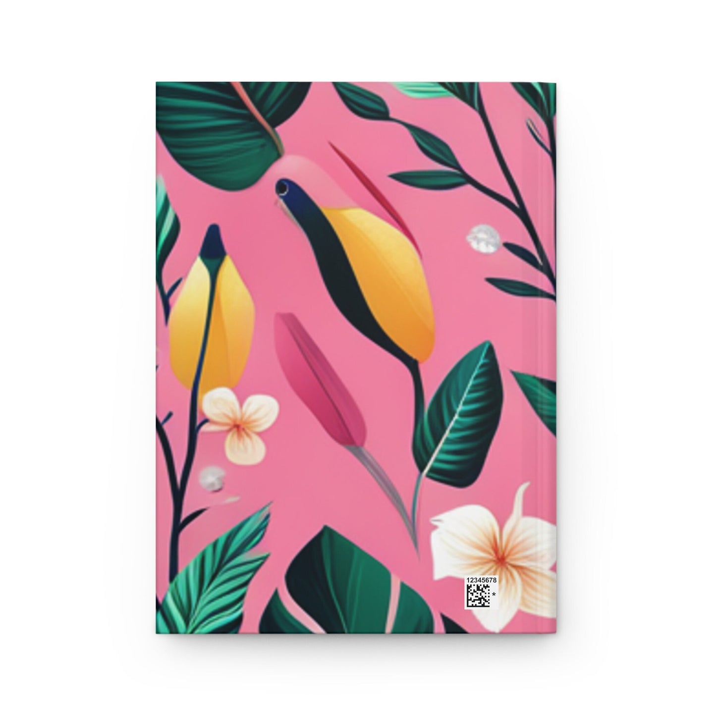 Tropical Flowers On Pink Custom Design Journal