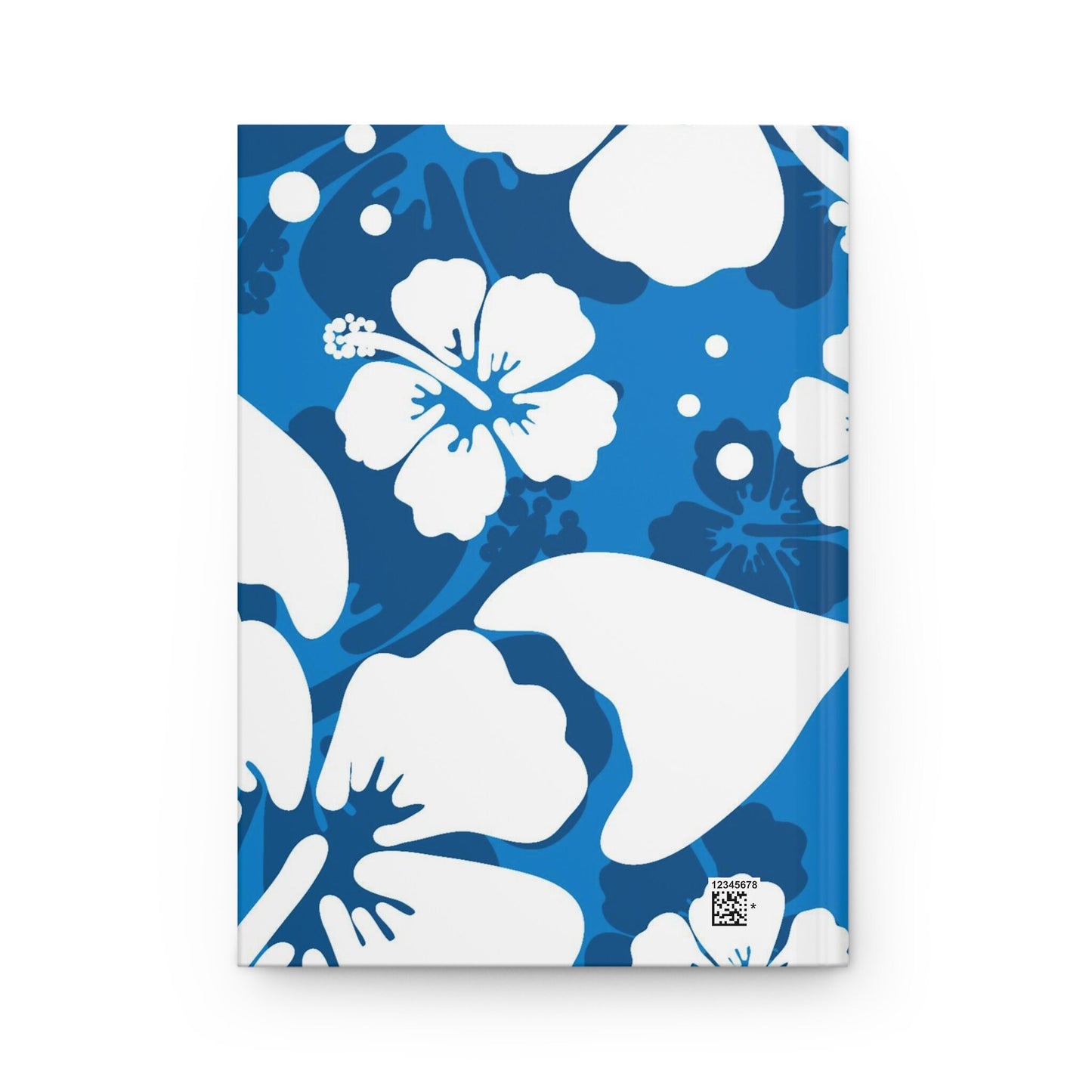 White Hibiscus on Blue  Custom Design Journal