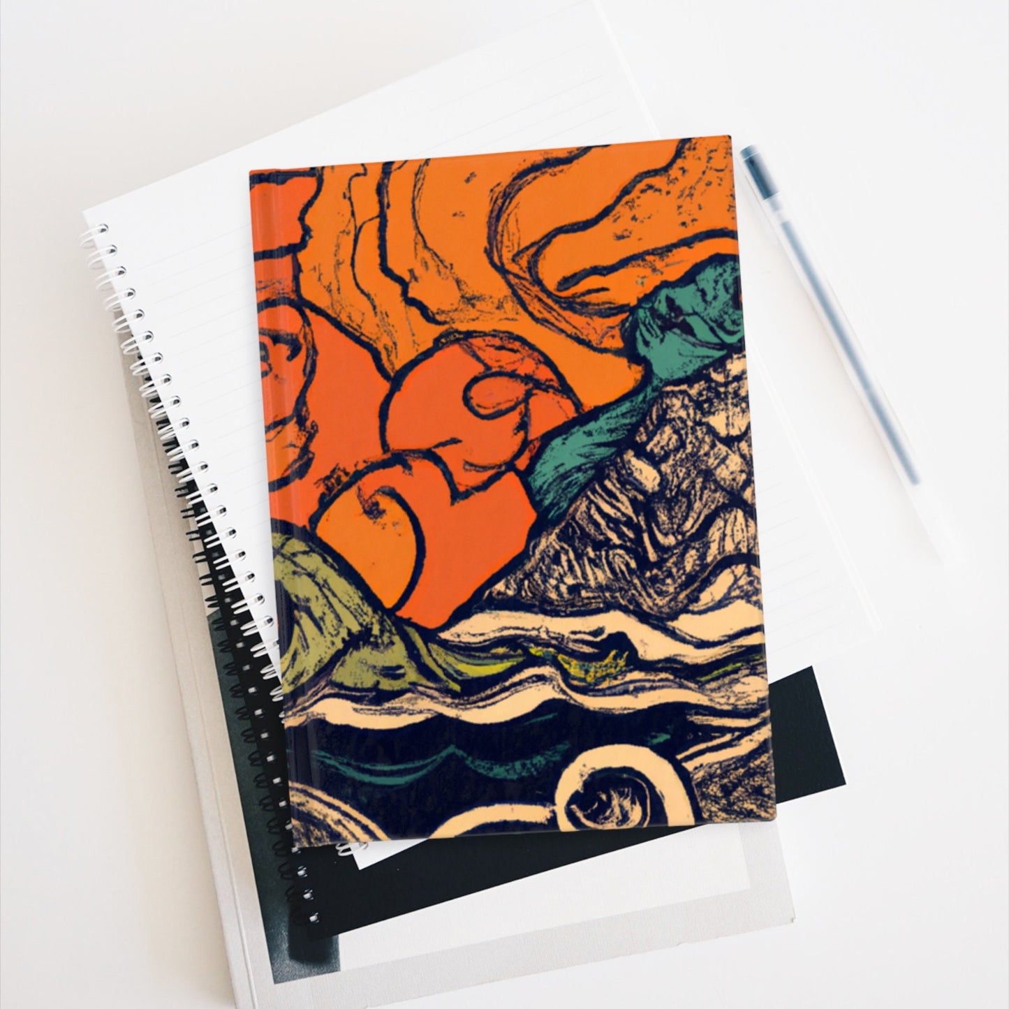 Trippy Waves Custom Design Journal