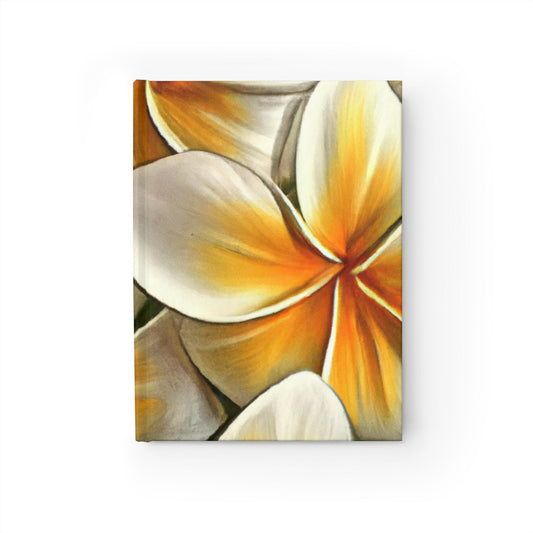 White and Yellow Plumeria Custom Design Journal