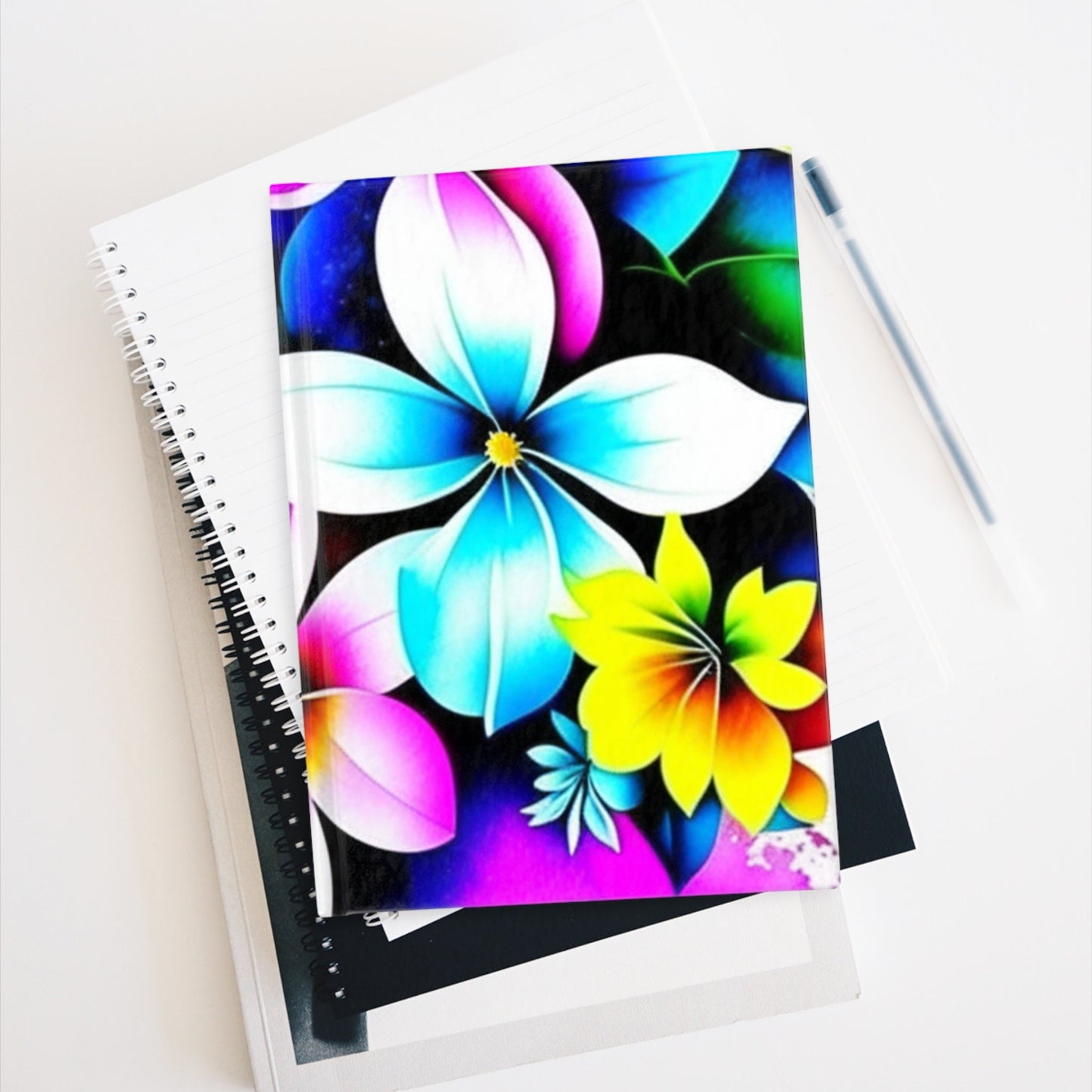 Abstract Pastel Plumeria Custom Design Journal