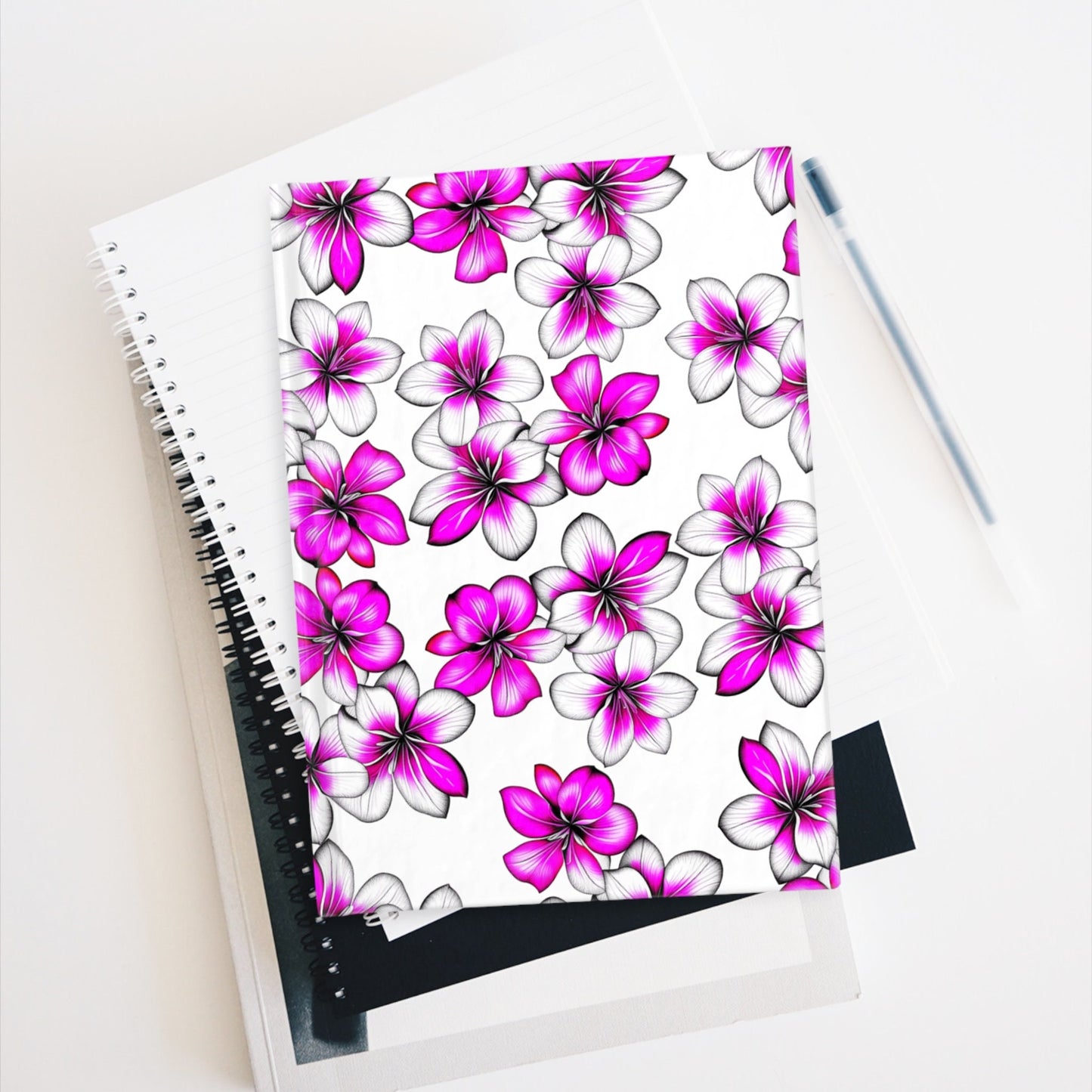 Falling Plumeria Custom Design Journal