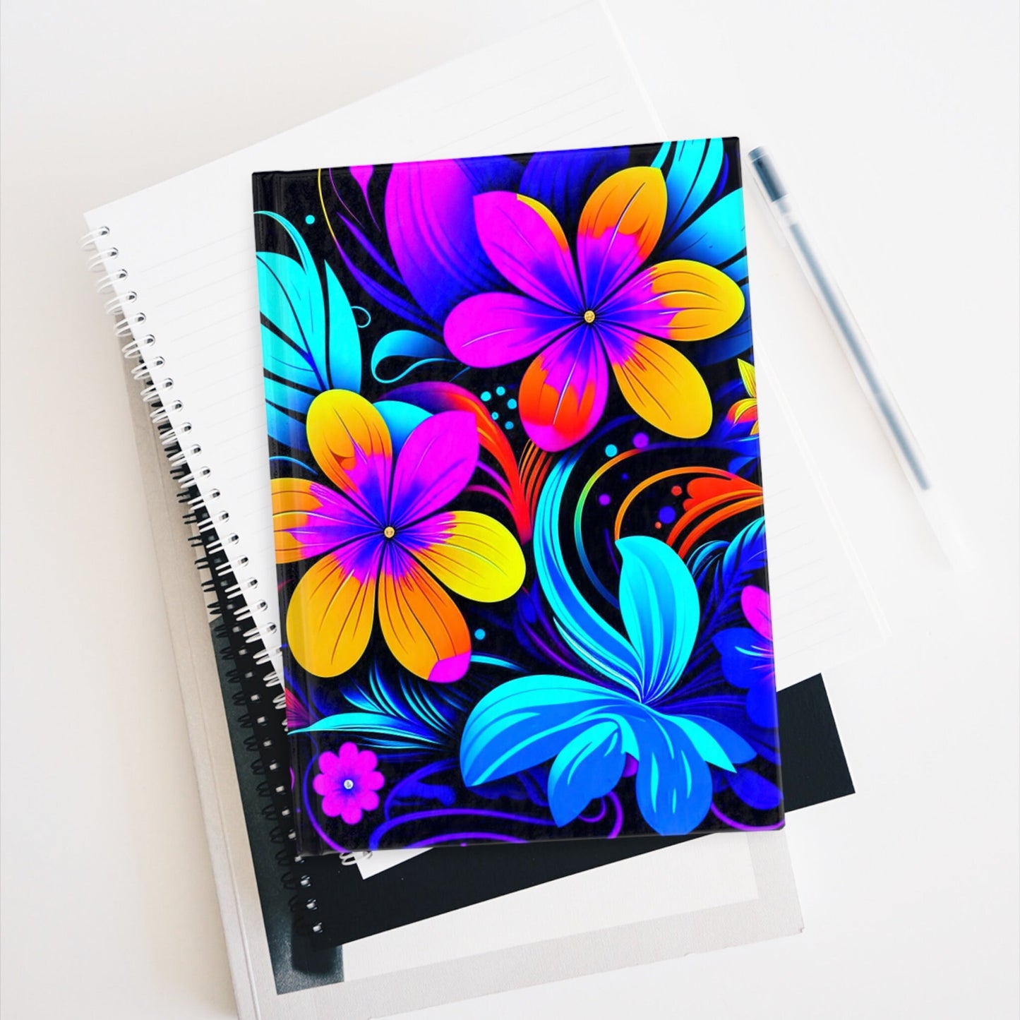 Neon Plumerias 2 Custom Design Journal