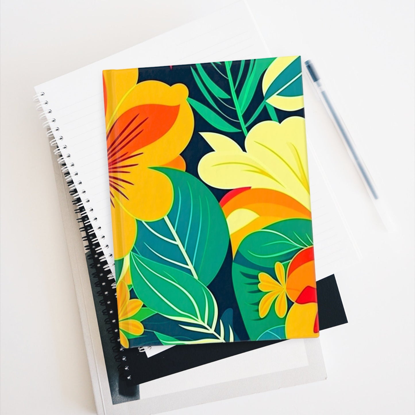 Tropical Leaf Print Custom Design Journal