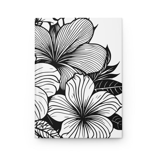 Large Tropical Black and White Custom Design Journal