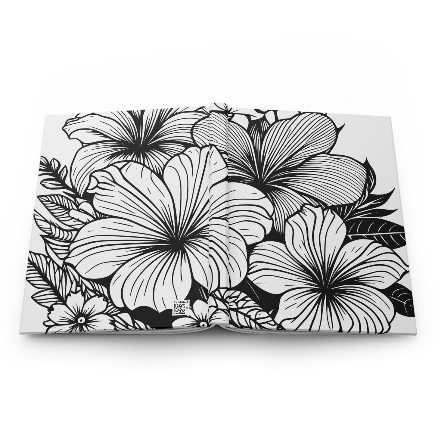 Large Tropical Black and White Custom Design Journal