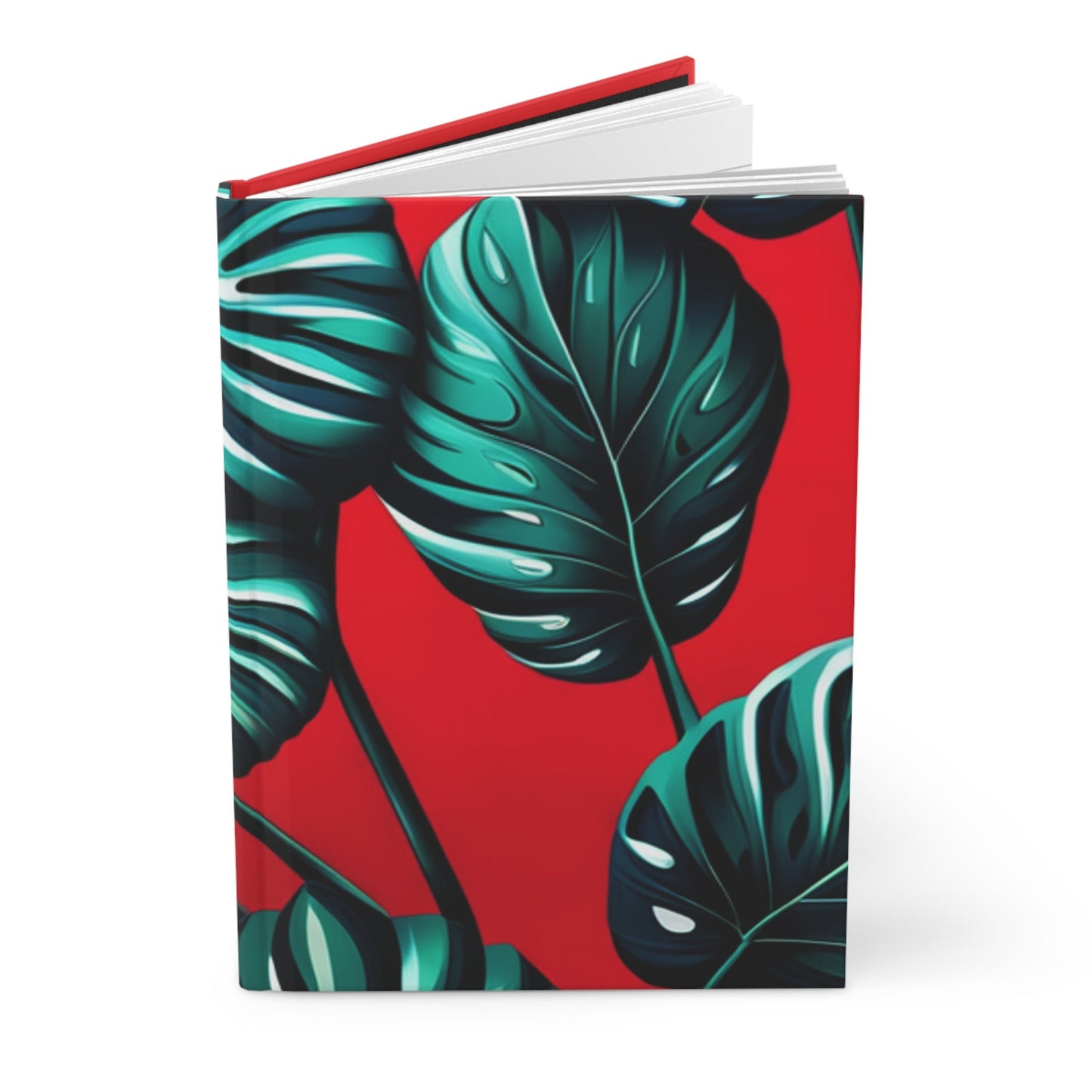 Monstera on Red Custom Design Journal