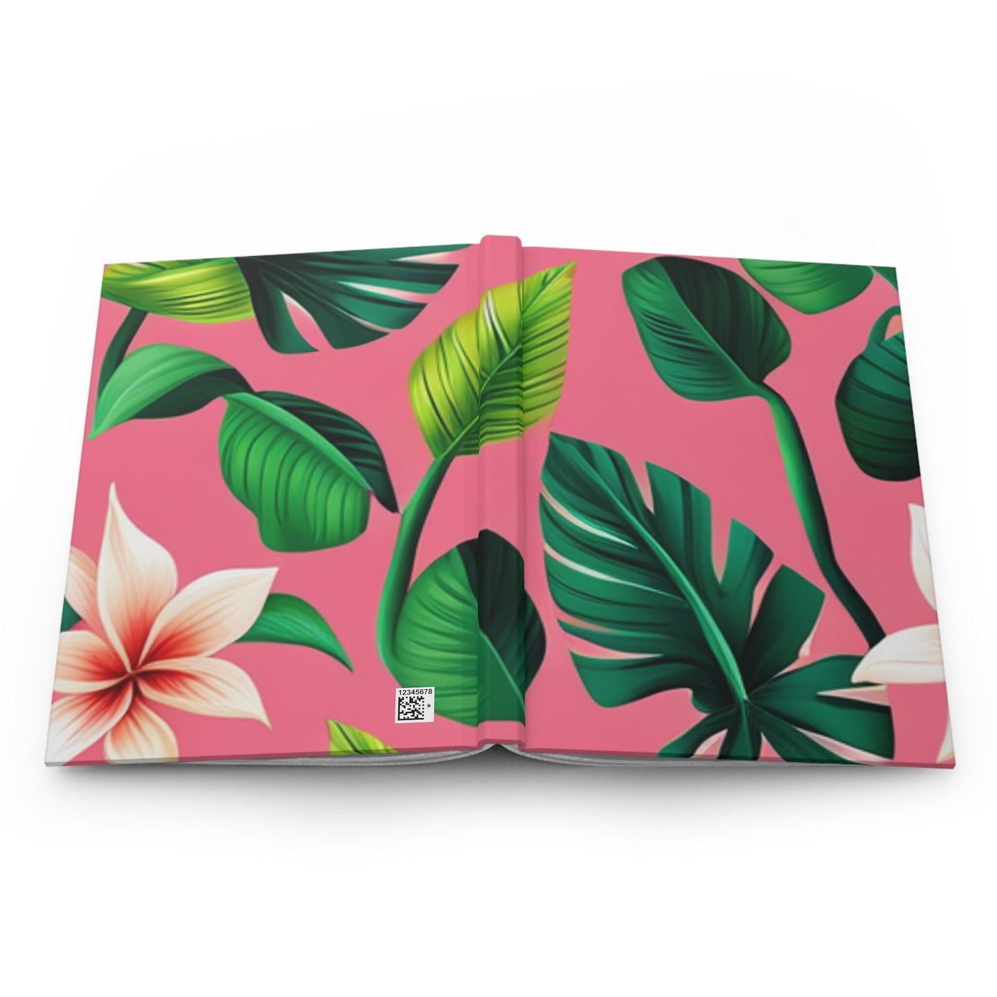 Tropical Leaves on Pink Custom Design Journal