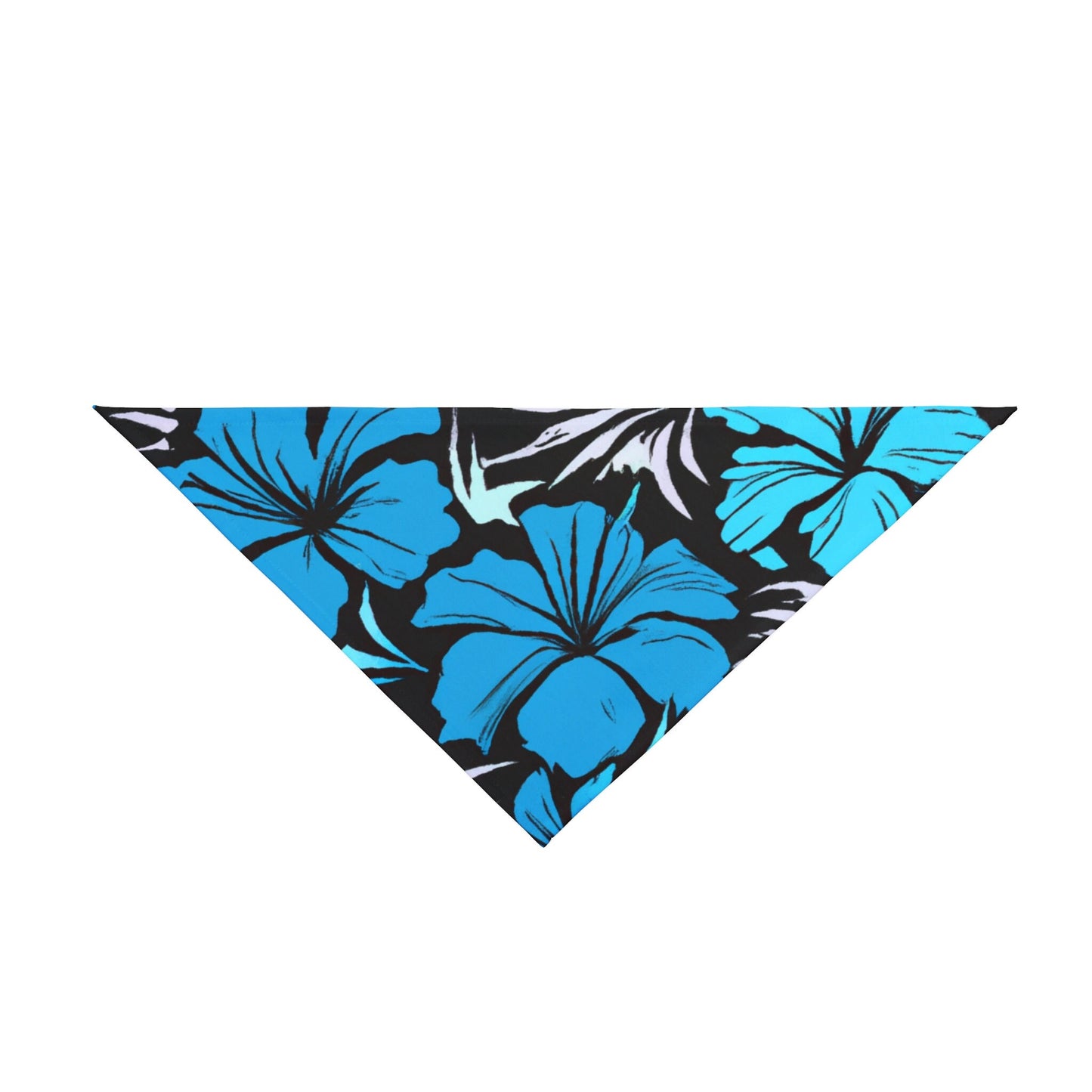 Blue Hibiscus Custom Hawaiian Print Pet Bandana