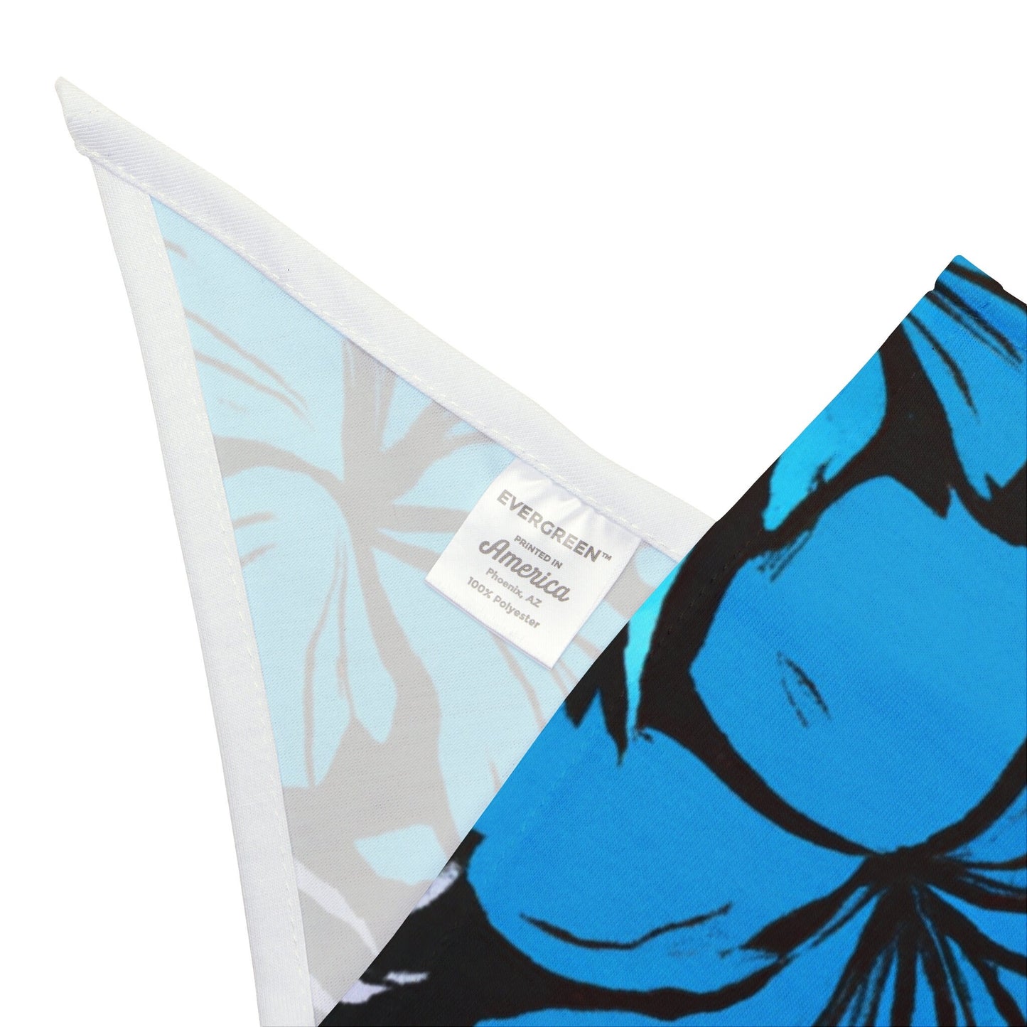 Blue Hibiscus Custom Hawaiian Print Pet Bandana